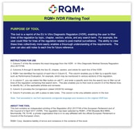 RQM-IVDR-Filtering-Tool